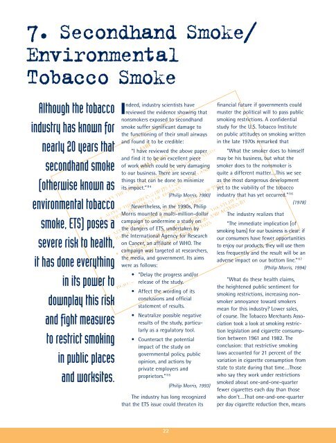 Trust Us We're The Tobacco Industry - Tobacco Control Supersite