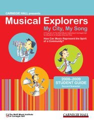 Musical Explorers - Carnegie Hall
