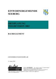 Baureglement - Seeberg