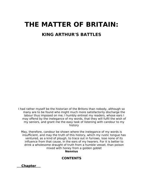 THE MATTER OF BRITAIN: - damowords