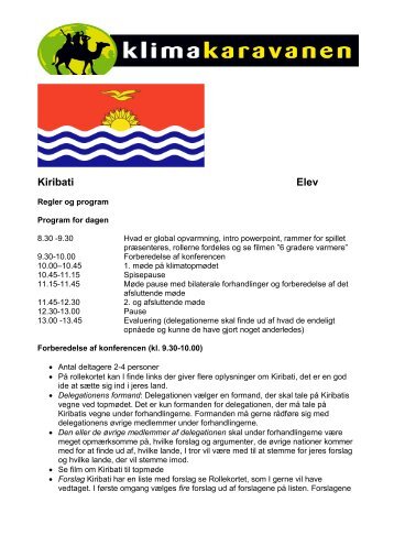 Kiribati Elev - Klimakaravanen