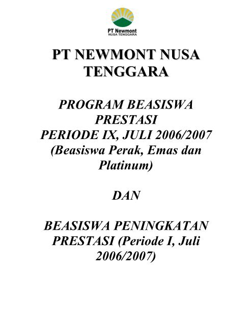 Beasiswa PT Newmont Nusa Tenggara