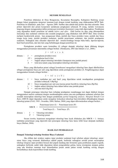 Peternakan - BPTP NTB - Departemen Pertanian