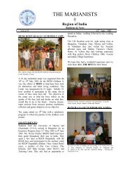 newsletter from India - The Marianists