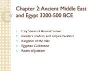 Chapter 2: Ancient Middle East and Egypt 3200-500 BCE