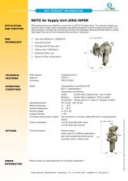 SEITZ Air Supply Unit (ASU) HiPER - SEITZ - valve technology