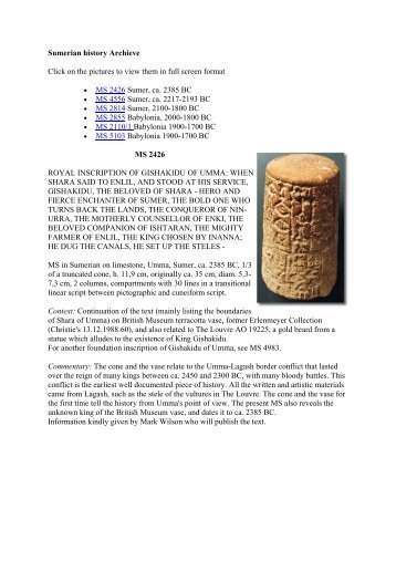 Sumerian history Archieve - Iraqi Archaeologist Dr.Bahnam Abu Al ...