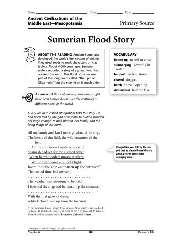 Sumerian Flood Story