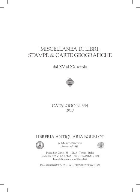 miscellanea di libri, stampe & carte geografiche - bourlot.it