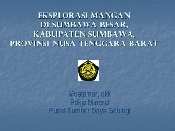 EKSPLORASI MANGAN DI SUMBAWA BESAR, KABUPATEN ...