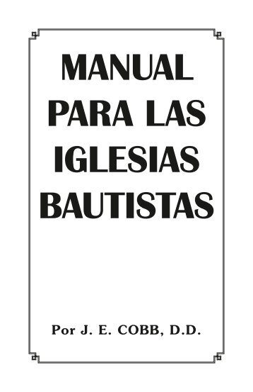 MANUAL PARA LAS IGLESIAS BAUTISTAS