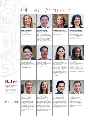 Admission Profile Class of 2016 - Bates College
