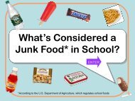 What's Considered a Junk Food* in School?