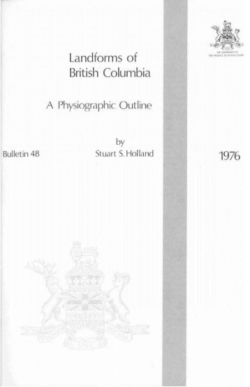 Landforms of British Columbia 1976 - Department of Geography
