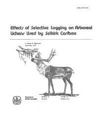 Effects of selective logging on arboreal lichens used by Selkirk caribou