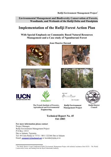 Implementation of the Rufiji Forest Action Plan - Coastal Forests of ...