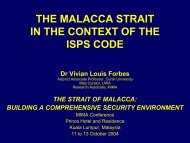 THE MALACCA STRAIT IN THE CONTEXT OF THE ISPS CODE Dr ...