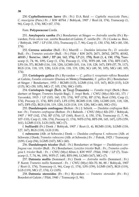 Annotated checklist of aphyllophoroid fungi of Ukraine