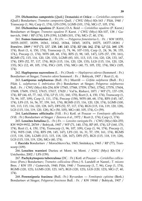 Annotated checklist of aphyllophoroid fungi of Ukraine