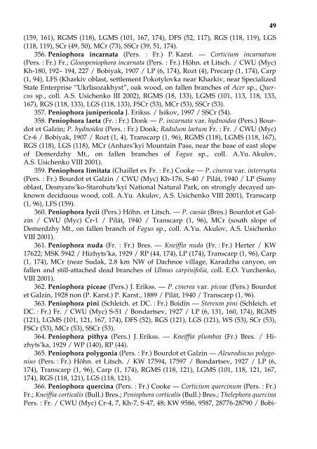 Annotated checklist of aphyllophoroid fungi of Ukraine