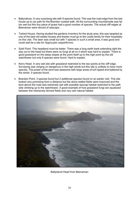 North Kerry Waxcap Survey 2012 - the Northern Ireland Fungus Group