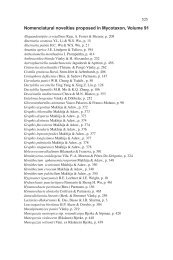 Nomenclatural novelties proposed in Mycotaxon, Volume 91