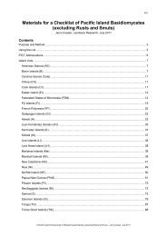 Checklist of Pacif island Basidiomycetes - Landcare Research