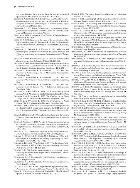 The phylogenetic distribution of resupinate forms ... - Clark University