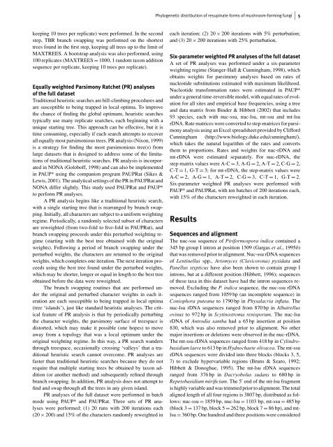 The phylogenetic distribution of resupinate forms ... - Clark University