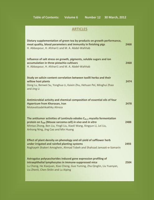 Download Complete Issue - Academic Journals