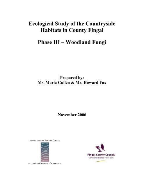 2006 Fungi of Fingal Woodlands - Fingal Biodiversity