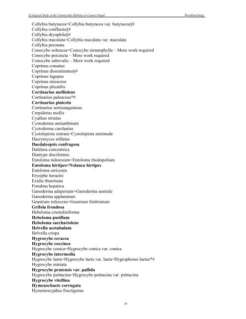 2006 Fungi of Fingal Woodlands - Fingal Biodiversity