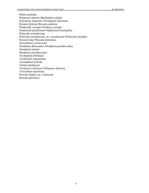 2006 Fungi of Fingal Woodlands - Fingal Biodiversity