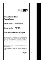 Conservation Resources Report - Land Information New Zealand