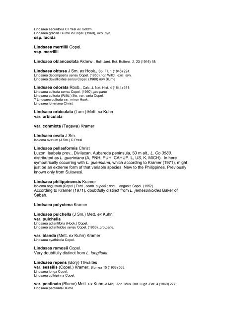 Preliminary Checklist of Philippine Pteridophytes - Co's Digital Flora ...