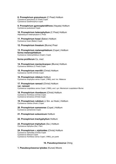 Preliminary Checklist of Philippine Pteridophytes - Co's Digital Flora ...