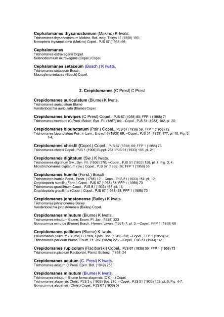 Preliminary Checklist of Philippine Pteridophytes - Co's Digital Flora ...