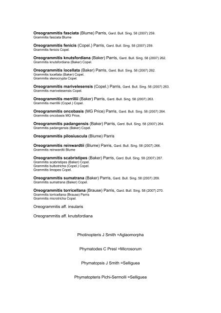 Preliminary Checklist of Philippine Pteridophytes - Co's Digital Flora ...