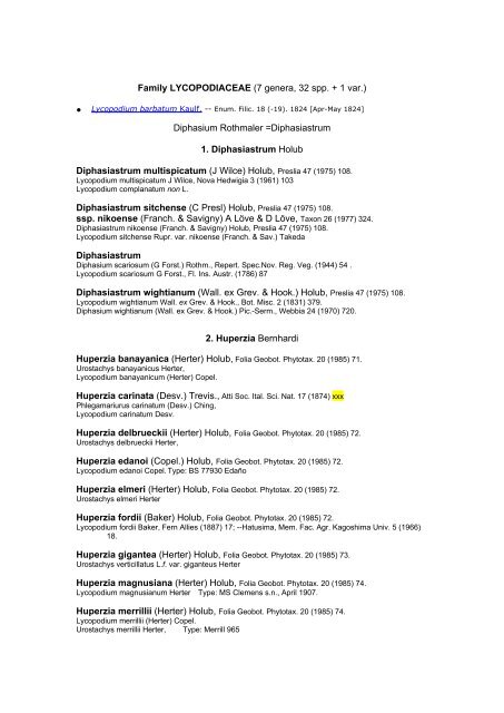 Preliminary Checklist of Philippine Pteridophytes - Co's Digital Flora ...