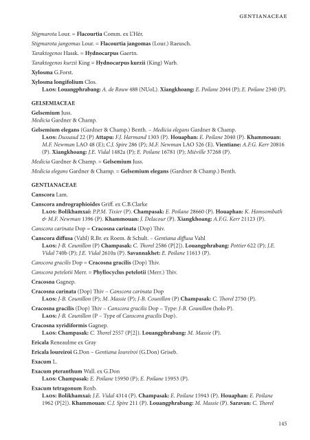 CHECKLIST OF THE VASCULAR PLANTS OF LAO PDR