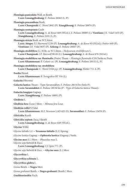 CHECKLIST OF THE VASCULAR PLANTS OF LAO PDR