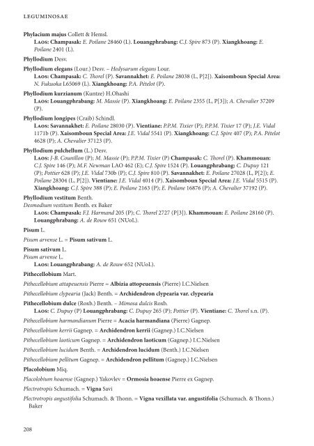 CHECKLIST OF THE VASCULAR PLANTS OF LAO PDR