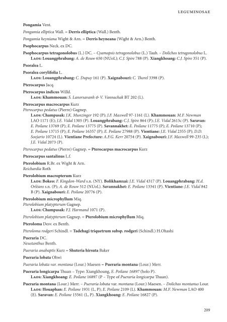 CHECKLIST OF THE VASCULAR PLANTS OF LAO PDR