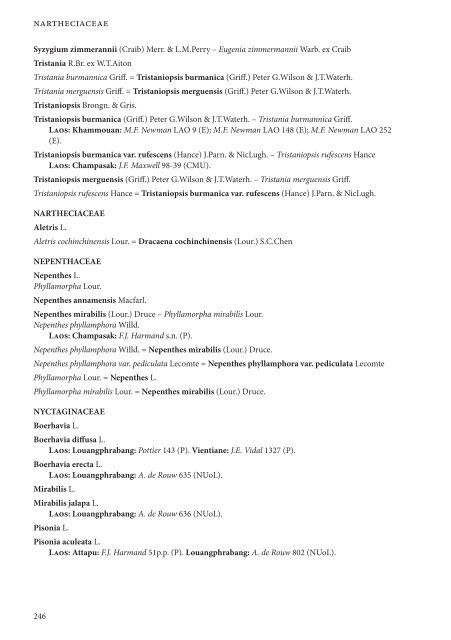 CHECKLIST OF THE VASCULAR PLANTS OF LAO PDR