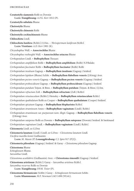 CHECKLIST OF THE VASCULAR PLANTS OF LAO PDR