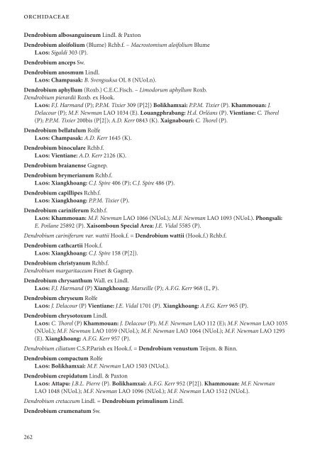 CHECKLIST OF THE VASCULAR PLANTS OF LAO PDR