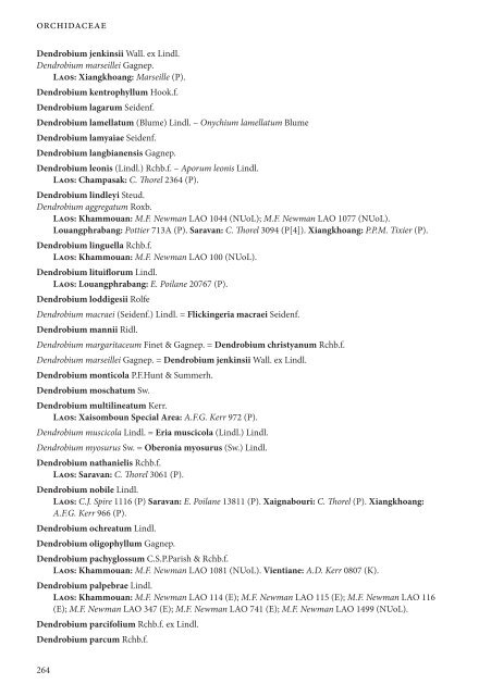 CHECKLIST OF THE VASCULAR PLANTS OF LAO PDR