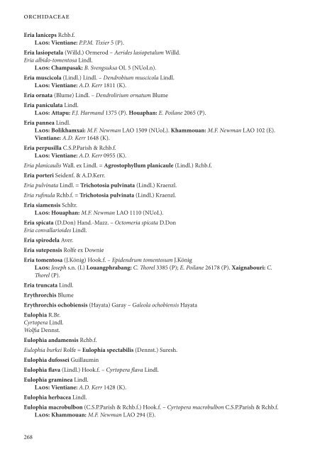 CHECKLIST OF THE VASCULAR PLANTS OF LAO PDR