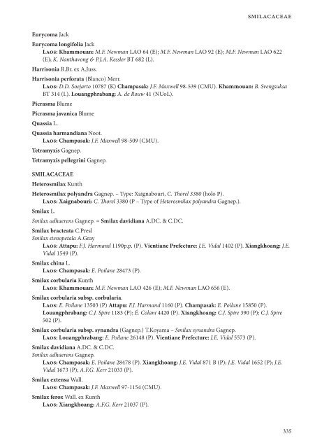 CHECKLIST OF THE VASCULAR PLANTS OF LAO PDR