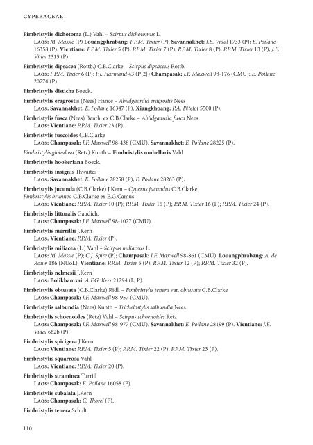 CHECKLIST OF THE VASCULAR PLANTS OF LAO PDR